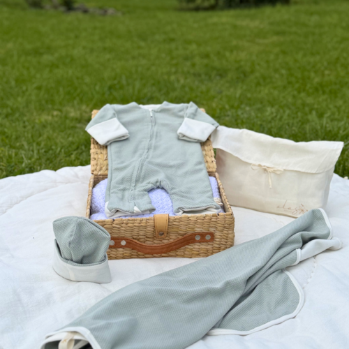 Primera Muda Canasto - Enterizo Pistacho