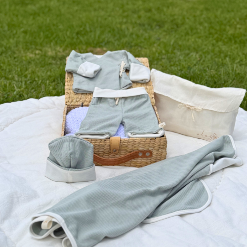 Primera Muda Canasto - Kimono Pistacho